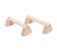 SUNGOOYUE Lot de 2 Barres de Pompes en Bois, Supports de Pompes Réglables en Bois de Hêtre avec Main Antidérapante pour Exercices au Sol, Entraînement à la Maison, Inversées, (25CM)