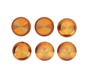 SUNGOOYUE Lot de 6 Poignées Analogiques en Métal, Joysticks Interchangeables en Alliage D'aluminium pour Contrôleur Edge Pro, avec 2 Capuchons Standard 2 Dôme Bas et Dôme Haut, (GOLD)