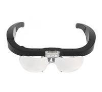 SUNGOOYUE Loupe Bandeau, Lumière Blanche LED Réglable 4 Lentilles Interchangeables Loupe de Montage sur Tête pour Réparation de Montres Arts Artisanat