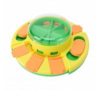 SUNGOOYUE Mangeoire Lente Interactive pour Chien, Distributeur de Friandises à Pression Intelligente avec Base Antidérapante, Contrôle des Portions de Défi d'alimentation à 2 Niveaux pour Les Repas
