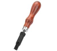 SUNGOOYUE Marqueur à Cuir à Pointe Rétractable | Rainureuse ergonomique en cuir avec manche en bois, pointe de coupe rétractable, lame en acier, artisans du travail du cuir