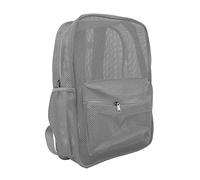 SUNGOOYUE Mesh Sac à Dos Heavy Duty Lightweight Grande capacité Lavable Voir à Travers Le Sac à Dos pour Les Employés de Bureau et Le Polyester de Voyage Noir 1 Pièce (Gray)