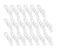 SUNGOOYUE Metal Music Liant FormPaperClip Craft Supplies for Notebook Organization 20pcs, Portable pour les Signets (SILVER)