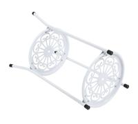SUNGOOYUE Metal Plant Pot Support Stable (White) | Support pour plantes d\'intérieur et d\'extérieur robuste à 2 niveaux Base de trépied stable pour la stabilité Cultivateurs