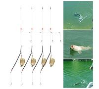 SUNGOOYUE Méthode Feeder Pêche Piège à Appâts Cage 4PCS Support d'appât lesté en Fer ABS 50g Poids Intégrés pour la Pêche à la Carpe en Eau Douce Amorce Installation de Plate-Forme (50g 4PCS)