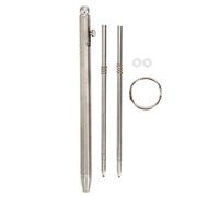 SUNGOOYUE Mini stylo ¨¤ bille VGEBY, stylo porte-cl¨¦s Portable EDC en titane pur - Instrument d'¨¦criture ¨¤ bille de signe(Argent)