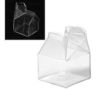 SUNGOOYUE Mini Tasse de Lait en Verre Transparent avec Conception de Carton, capacité de 250 Ml, Simple et élégante, Facile à Nettoyer, adapté au thé, au café et au Lait, à la Maison et au Bureau