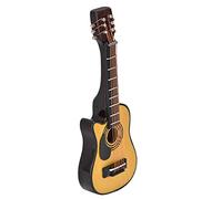 SUNGOOYUE Modèle de Guitare en Bois avec Bords Lisses pour écran de Maison de Poupée, Maisons pour Bébés à L'échelle 1:12, Modèle de Bouleau et Mini Instrument en Métal (Ballade)