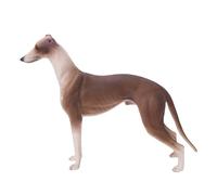 SUNGOOYUE Modèle de Lévrier Jouet en Plastique, Figurine Animale de Simulation 20 X 3,3 X 13 Cm, Décor de Collection Statique Marron pour la Cognition éducative, Affichage à la Maison, Fournitures