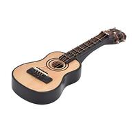 SUNGOOYUE Modèle Mini Instrument Guitare Miniature en Bois pour Maison de Poupée 1 Réplique de Bouleau et de Métal à l'échelle 12 de 8,7 Cm Style Classique pour Les Collectionneurs de Décoration de