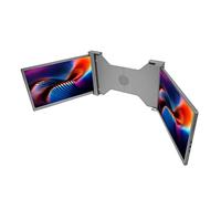 SUNGOOYUE Moniteur Portable Triple 14 Pouces, Extension Double écran FHD IPS 16:10 pour Ordinateurs Portables, avec Entrée USB C USB A, pour Ordinateurs Portables OS X de 15 à 17,3 (Silver)