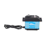 SUNGOOYUE Motor de Servomoteur Numérique RC à Haute Performance avec CNC Aluminium Habilage IP68 Imperméable pour 1/8 1/10 /12 RC Car Truck Robot Boat (Blue)
