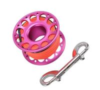 SUNGOOYUE Moulinet de Plongée en Aluminium de 30 M / 98,43 Pieds, Bobine de Doigt Polyvalente pour l'aviation avec Crochets à Double extrémité, équipement de Plongée Essentiel, durabilité Légère,