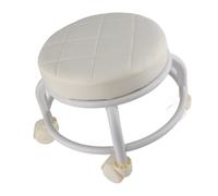SUNGOOYUE Ottoman Roulant, Cadre Double Couche épais, Forte Charge, Haute stabilité, Repose-Pieds en Mousse à Mémoire de Forme avec 4 Roues Universelles, pour Laboratoire, Garage, (Beige)
