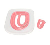 SUNGOOYUE Outil de Formation aux Toilettes des Chats Capacité de Stockage Forte pour L'entraîneur de Toilette pour Chats pour Animaux de Compagnie (Plateau Blanc, 1 Support Intérieur Rose)