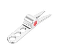 SUNGOOYUE Outil de Pivotement en Alliage de Zinc, Outil de Réparation de Gazon de Golf avec Structure Pivotante pour Mettre des Marques de Balle Verte, Aérer L'entretien de la Pelouse (Silver)