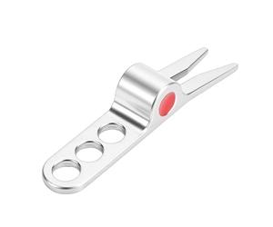 SUNGOOYUE Outil de Pivotement en Alliage de Zinc, Outil de Réparation de Gazon de Golf avec Structure Pivotante pour Mettre des Marques de Balle Verte, Aérer L'entretien de la Pelouse (Silver)