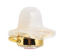SUNGOOYUE Pacificateur de bébé en Silicone en Forme de Coeur avec, Ultra Légère et Poupée Flexible pour bébé pour, Matériau Sûr Aide le Développement Oral, 6-18 Mois (GOLD)