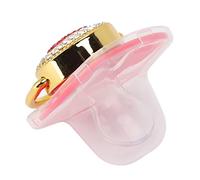 SUNGOOYUE Pacificateur de bébé en Silicone en Forme de Coeur avec, Ultra Légère et Poupée Flexible pour bébé pour, Matériau Sûr Aide le Développement Oral, 6-18 Mois (rouge)