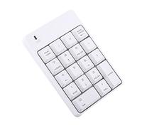 SUNGOOYUE Pavé Numérique USB sans Fil, 18 Touches, pour Utilisateurs D'ordinateurs Portables, Distance à Distance 10m (White)