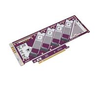 SUNGOOYUE PCIE 5.0 NVME M.2 Adapter Carte, X16 Slot vers NVME SSD Extension Card Opding Ordinkt Ordinkt Ipging pour Le Jeu PC et édition Vidéo