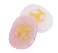 SUNGOOYUE Pierres de Cristal de Chakra, Cristaux de Guérison Sculptés avec Motif Géométrique doré, Méditation Spirituelle Calme et Yoga, Cadeaux pour Femmes, Hommes