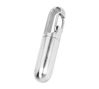 SUNGOOYUE Pilulier de Poche Porte-clés, Portable étanche à Une Chambre en Acier Inoxydable Pilulier Petite Bouteille pour Camping en Plein Air