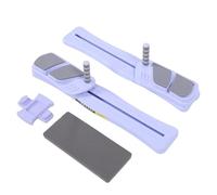 SUNGOOYUE Planche de Pilates, Kit D'Entraînement de Base Multifonctionnel 7 en 1 avec Rouleau Abdominal et Poignées de Pompes, équipement de Gymnastique à Domicile (Violet 丨 Pas de minuterie 丨 Pas