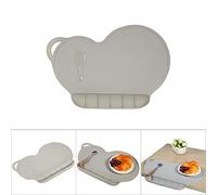SUNGOOYUE Plateau de Nourriture pour Bébés Tapis de Plaque bébé en Silicone pour une Bonne Habitude de Manger [rouge rose] 1pc pour le Plat pour (GREY)