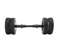 SUNGOOYUE Pneu d'essieu Arrière Non motorisé pour Remorque RC 1/14, Moyeu de Roue en Caoutchouc en Alliage d'aluminium avec capacité de Charge élevée pour Remorques de Tracteur 1/14 et Modifications