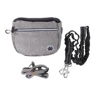 SUNGOOYUE Poux de Friandises pour Chiens, Closer Ferming Dual Couche Oxford Tissu de Tabinet Pet Training Belt Pack Food Storage Container Pocket for Pet Training Walking (Grey)