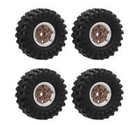 SUNGOOYUE RC Car Beadlock Wheel Rim 1/24 Crawler Aluminium Alloy Awlim 6 Hole Hub avec 1,0 Pneu pour Une Adhérence et Une stabilité Améliorées (Bronze Antique)