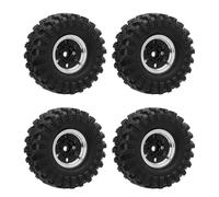 SUNGOOYUE RC Car Beadlock Wheel Rim 1/24 Crawler Aluminium Alloy Awlim 6 Hole Hub avec 1,0 Pneu pour Une Adhérence et Une stabilité Améliorées (Black)