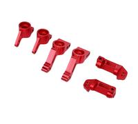 SUNGOOYUE RC Car Blocs de Direction Avant Blocs de Lanceur de Lacets Kit de Porteurs D'essieu Arrière 2pcs Remplacement en Alliage en Aluminium pour Traxxas Slash 2WD (Rouge)
