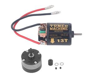 SUNGOOYUE RC Car Universal 540 Brushed Motor with 1/3 Reduction Planetary 13T 80T pour 1/14 Tractors 1/10 Crawler Car DIY Modifications (13T)