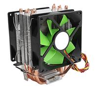 SUNGOOYUE Refroidisseur de Processeur Double, Vert, Construction en Aluminium et Laiton, Double Ventilateurs de 90 Mm, Fonctionnement Silencieux de 20 DBA, 6 Caloducs, Compatible avec les Sockets
