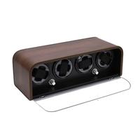 SUNGOOYUE Remontoir de Montre, 5 Modes Réglables et Silencieux, Boîte D'affichage Automatique pour 4 Montres avec Lumière LED pour Collection de Rangement de Montres de Luxe