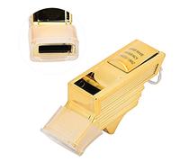 SUNGOOYUE Sifflet d'entraînement Professionnel pour arbitres en ABS avec Clip métallique, Design doré Haut de Gamme, Puissant et Durable pour Le Football, Le Basket-Ball, Le Volley-Ball