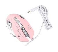 SUNGOOYUE Souris de Jeu Filaire, Souris D'Ordinateur Optique USB avec Rétroéclairage RVB 4 DPI Réglables jusqu'à 3600, pour Ordinateur Portable 7 8 10 (Pink)