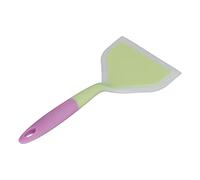 SUNGOOYUE Spatule Large en Silicone pour Crêpes (tête de pelle verte) | Spatule large en silicone pour le petit déjeuner, lavable au lave-vaisselle, protège les poêles antiadhésives, tête large