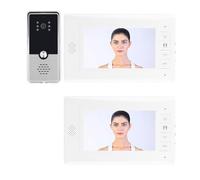 SUNGOOYUE Système D' Vidéo à 2 Unités, Nocturne à 2 Voies, Caméra de Sonnette Filaire étanche Grand Angle avec écran TFT de 7 Pouces, pour Maison, Appartement, Villa, Hôtel, (Prise UE)