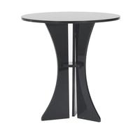 SUNGOOYUE Table à Manger de la Maison de Poupée Conception de Détails Noirs Conception de Table Ronde Miniature en Acrylique pour Décoration à L'échelle 1: 6, Style Européen pour la Maison de Poupée