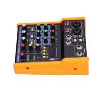SUNGOOYUE Table de Mixage Professionnelle, Carte Son DJ 4 Canaux avec 4.2, Interface USB, Alimentation Fantôme, Construction en Métal et ABS, pour le Streaming en Direct et la Production Musicale