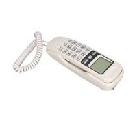 SUNGOOYUE Téléphone Filaire KX-T333CID avec écran LCD, Matériau ABS, Clavier Numérique, Affichage du Calendrier, pour Usage Domestique, Bureau et Hôtel (White)