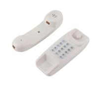 SUNGOOYUE Téléphone Fixe Mural, Fonction Flash et Sourdine, Téléphone de Bureau avec Recomposition du Dernier Numéro, pour Hôtel, Bureau Familial (White)