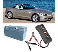 SUNGOOYUE Testeur de Batterie à 6 LED, Testeur de Charge de Batterie de Voiture, Moto, Analyseur, Contrôle de Démarrage de l'alternateur, Conception sans étincelles, Fonctionnement Sûr et Facile,