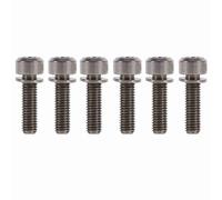 SUNGOOYUE Titan - Vis de Vélo de Vélo -Set 6pcs M5 X 18 Mm Vis avec Laveuses, Haute Résistance et Stable pour la Roue Routière (Ti Couleur)