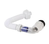 SUNGOOYUE Tuyau de Vidange D'évier Flexible avec Valve Anti-odeur pour un | Construction 100 % ABS, Diamètre de 4,1 Cm pour un Drainage Rapide, Forme S/U Réglable pour Plomberie Décalée, Joint