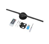 SUNGOOYUE Ventilateur D'hologramme 3D, Résolution 512x234P 234 Perles LED, Affichage Publicitaire Holographique de 16,5 Pouces avec Télécommande WiFi BT, pour Magasin de Fête, Centre (Prise UE)