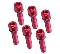 SUNGOOYUE Vis à Vis de Vélo Haute Résistance avec Espaceur pour Les Vélos de Route, à la Mode et à Une Installation Simple (Carte Rouge / 6 pièces)